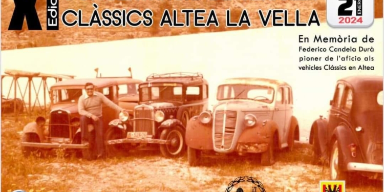 21 de gener, concentració de vehicles clàssics a Altea la Vella.