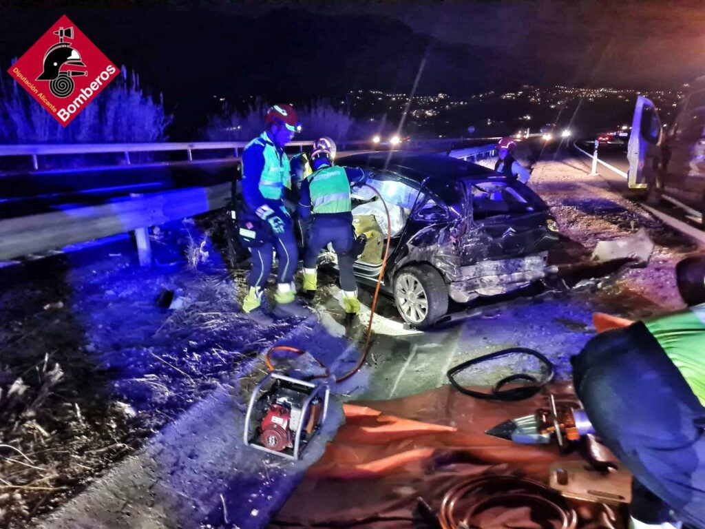 Accident múltiple a l’AP-7 prop d’Altea deixa diversos ferits