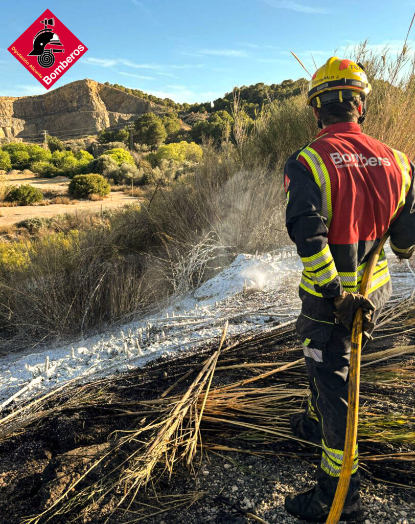 Incendi en partida Sogay, ahir en Altea