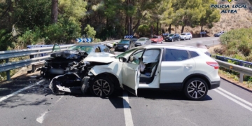 Accident Provoca Tancament Temporal a la N-332 Prop de Altea Hills