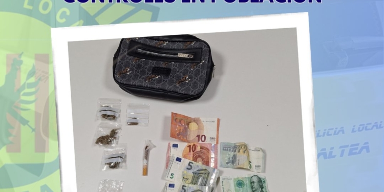 La Policia Local d’Altea descobreix substàncies estupefaents durant els seus operatius de control