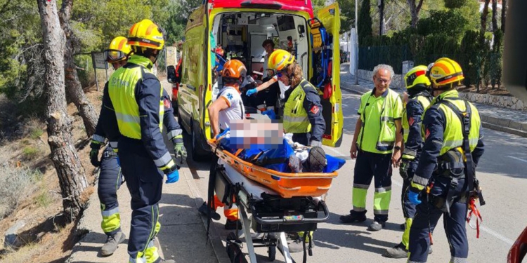 Rescat d’un motorista a Altea la Vella