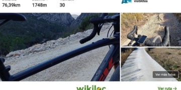 Altea aposta pel cicloturisme amb un nou perfil en Wikiloc