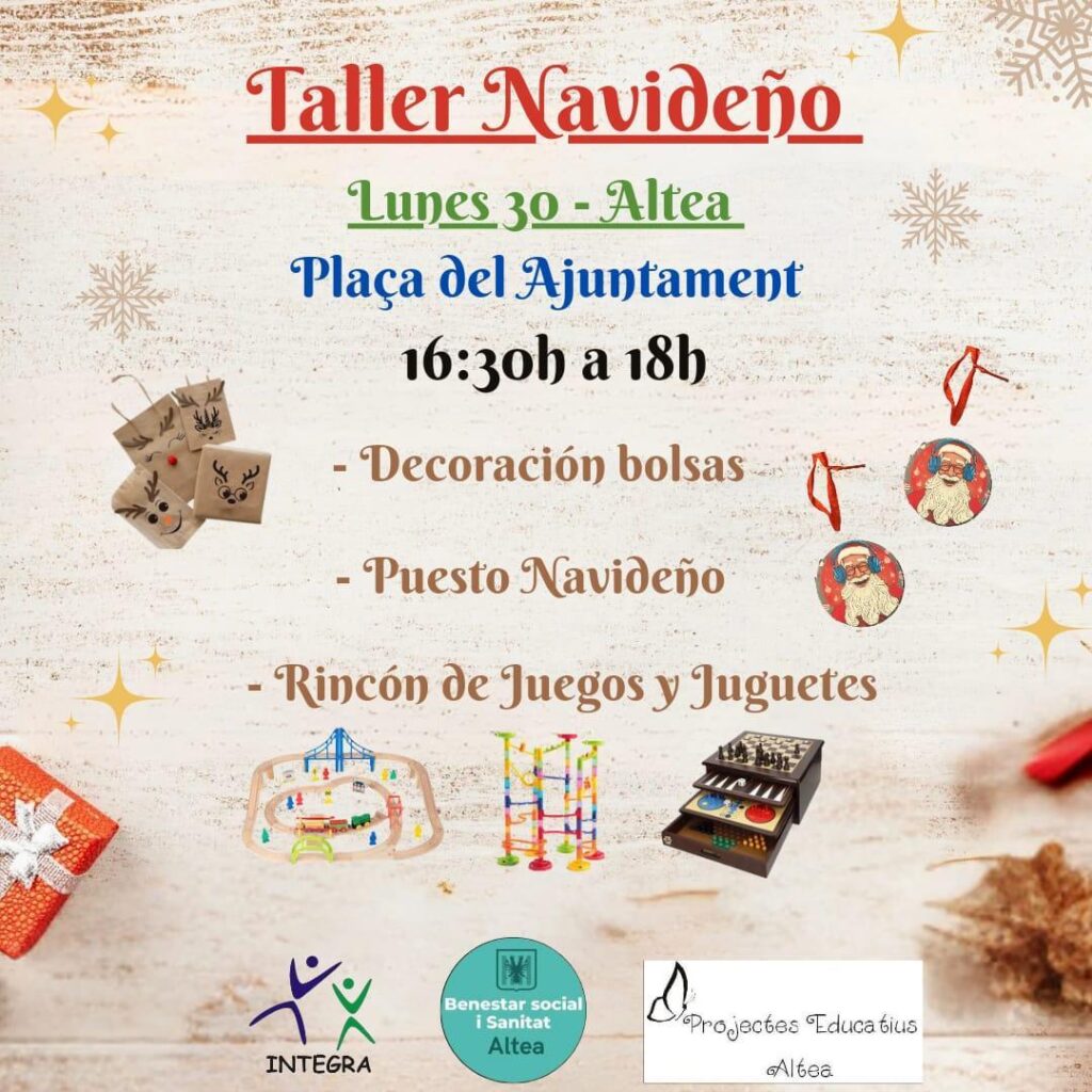 Taller de Nadal a Altea: Una Vesprada de Diversió i Creativitat per a Tota la Família Taller de Nadal a Altea: Una Vesprada de Diversió i Creativitat per a Tota la Família