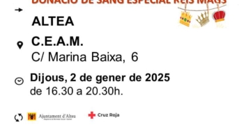 Donació de Sang Especial Reis Mags a Altea: Participa Hui!