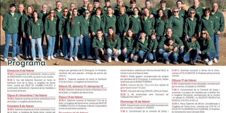 Altea la Vella es prepara per a les festes del Santíssim Crist de la Salut 2025 – Programa de Festes
