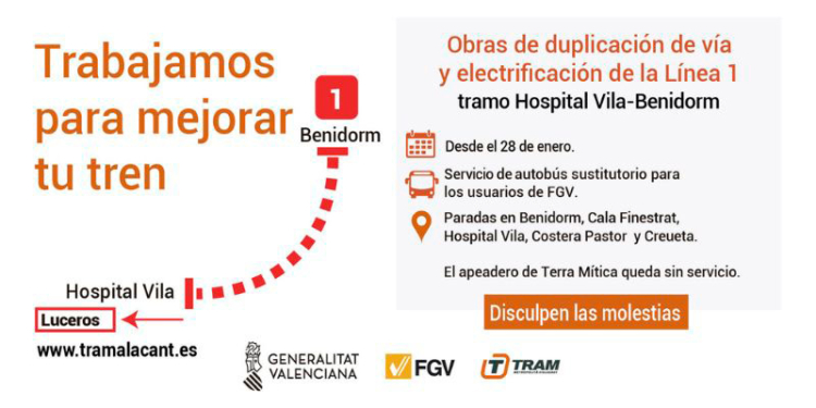 Servici d’autobús entre Hospital Vila i Benidorm a partir del dimarts 28 de gener Servici d’autobús entre Hospital Vila i Benidorm a partir del dimarts 28 de gener