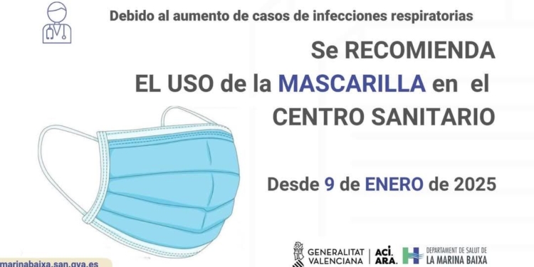 Mascaretes en els centres sanitaris de la Marina Baixa per l’augment d’infeccions respiratòries