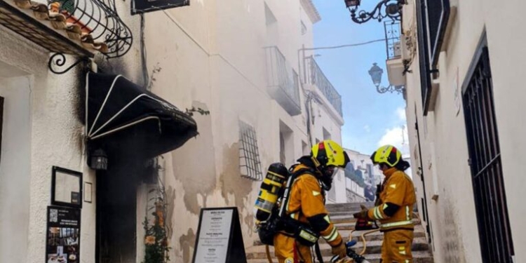 Incendi en un restaurant del Casc Antic d’Altea