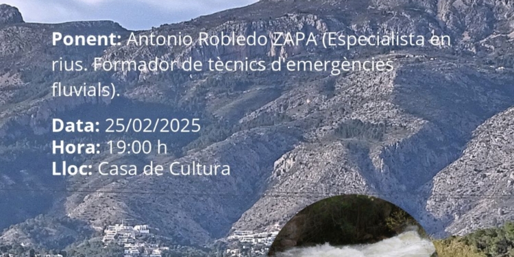 Demà dimarts, xerrada a Altea: Com sobreviure a una riuada Demà dimarts, xerrada a Altea: Com sobreviure a una riuada