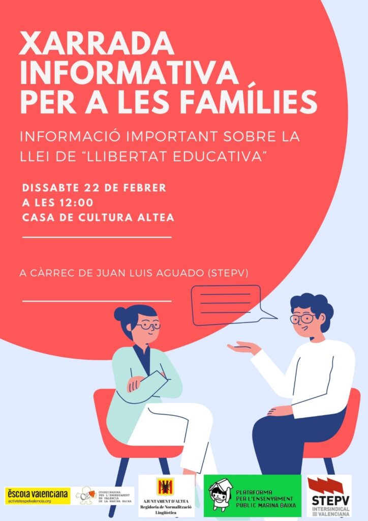 Xerrades formatives per a Families LLEI de Llibertat Educativa