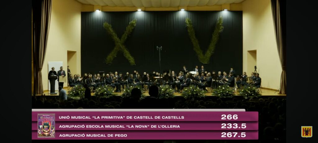 L’Agrupació Musical de Pego guanya la XV edició del Certamen de Música Festera d’Altea la Vella