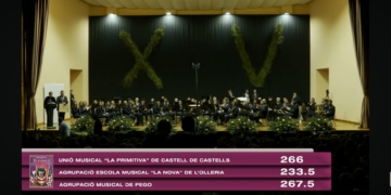 L’Agrupació Musical de Pego guanya la XV edició del Certamen de Música Festera d’Altea la Vella