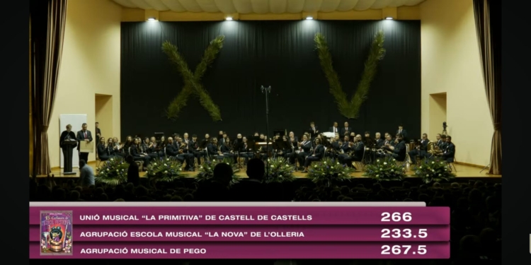L’Agrupació Musical de Pego guanya la XV edició del Certamen de Música Festera d’Altea la Vella