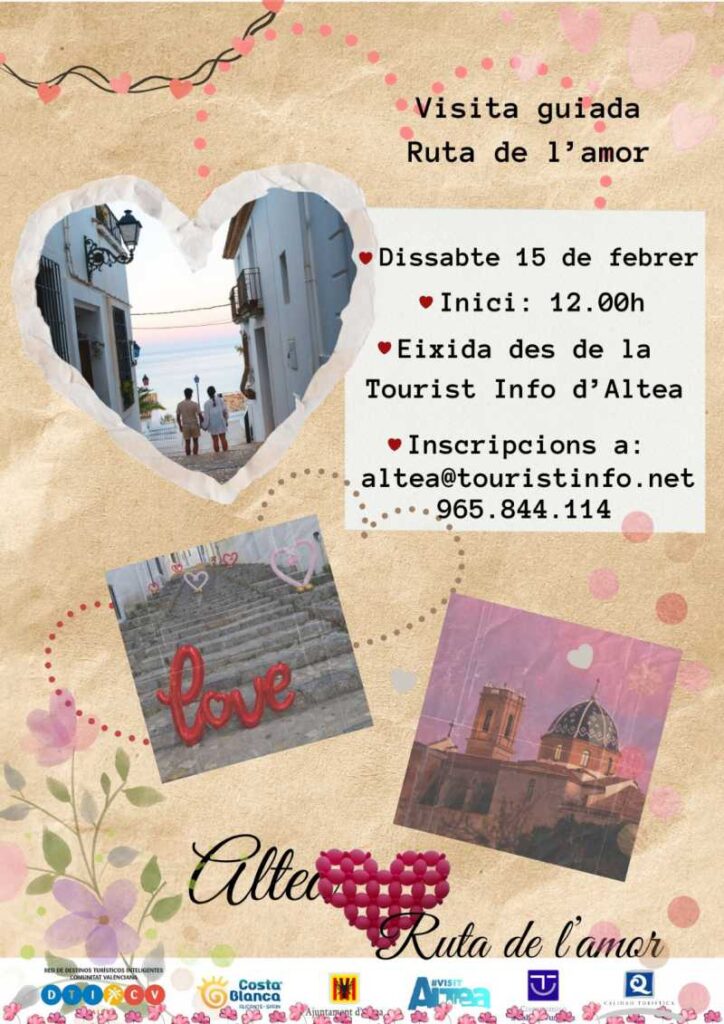 Altea celebra Sant Valentí amb la ‘Ruta de l’Amor’ Altea celebra Sant Valentí amb la ‘Ruta de l’Amor’