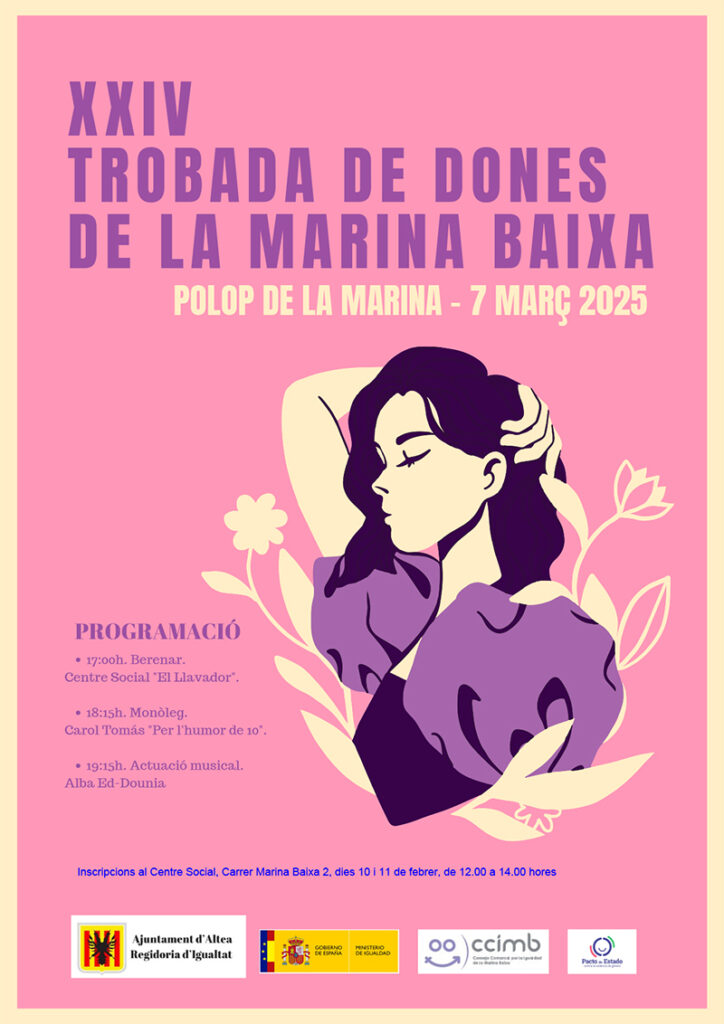 La XXV Trobada de Dones de la Marina Baixa tindrà lloc a Polop La XXV Trobada de Dones de la Marina Baixa tindrà lloc a Polop