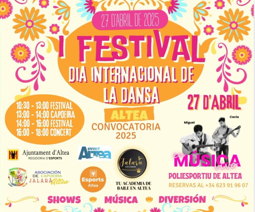 Altea celebrarà el primer Festival pel Dia Internacional de la Dansa