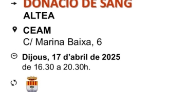 Donació de sang a Altea: hui pots salvar vides