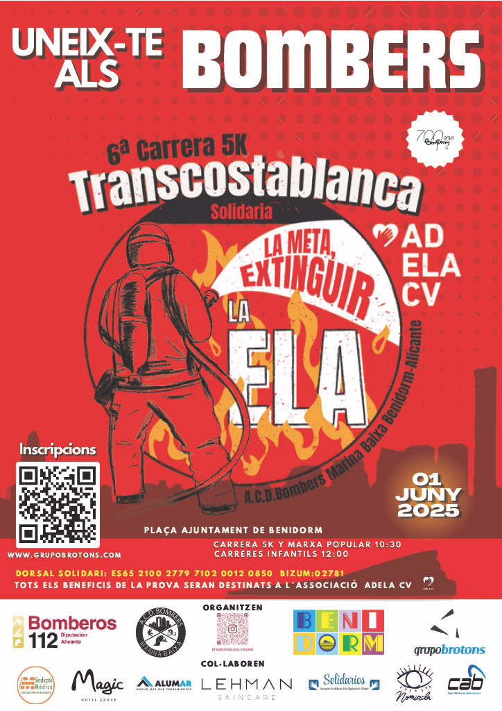 6a Cursa Solidària Bombers 5K: Esport i solidaritat contra l’ELA amb exhibicions