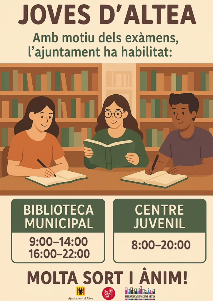 Ampliació d’horaris per estudiar als exàmens Ampliació d’horaris per estudiar als exàmens
