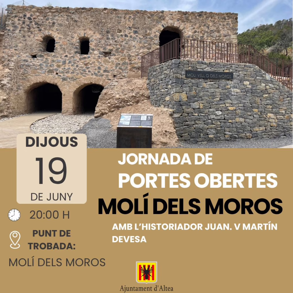 Esta vesprada, portes obertes al Molí dels Moros per redescobrir el patrimoni alteà
