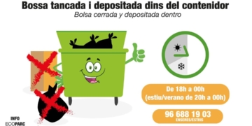 Nou horari per a la recollida de fem (basura) en Altea