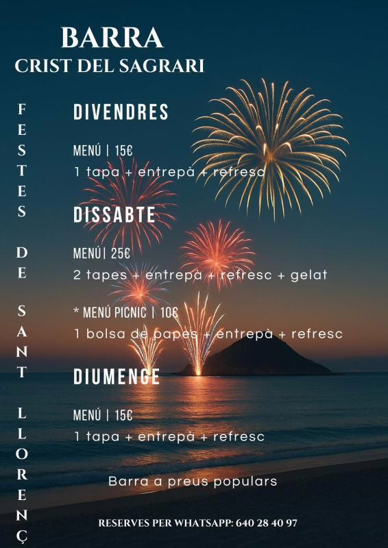 Barra popular del Crist del Sagrari per les Festes de Sant Llorenç