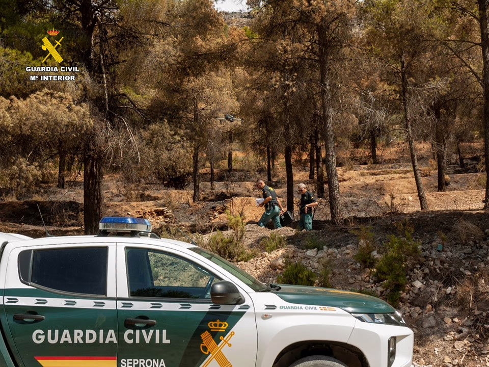 Investigat un home per un incendi forestal a Ibi que va afectar el Parc Natural de la Font Roja