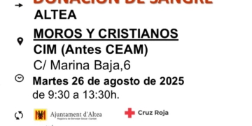 Els Moros i Cristians d’Altea es sumen a salvar vides: dona sang el 26 d’agost