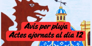 Els actes del 9 d’Octubre a Altea s’ajornen al dia 12 per la previsió de pluja