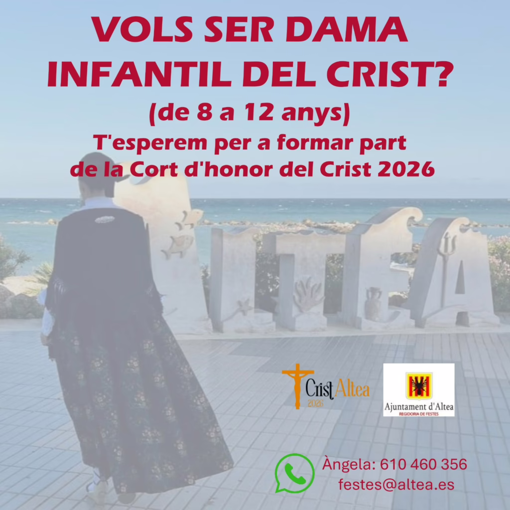 Vols ser Dama Infantil del Crist 2026?
