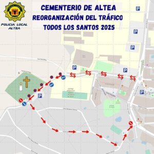 Dispositiu especial de trànsit i seguretat amb motiu de Tot Sants a Altea