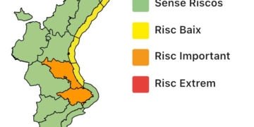 Augmenta a Taronja la alerta per pluges de Nadal Augmenta a Taronja la alerta per pluges de Nadal