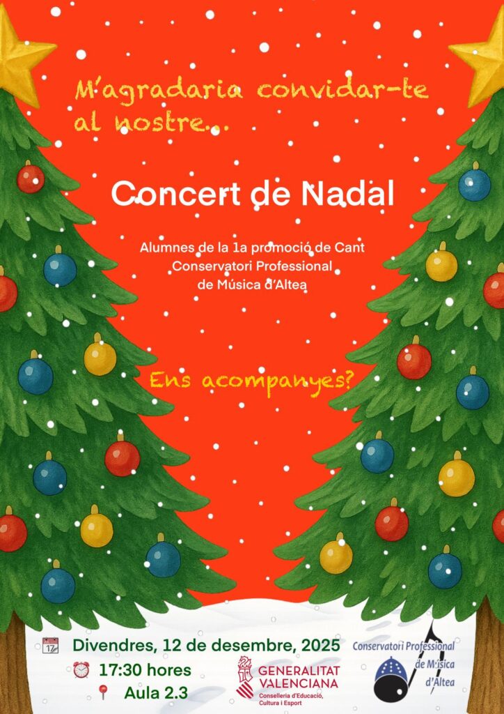 El Conservatori Professional de Música d’Altea celebra la primera audició de la nova especialitat de Cant El Conservatori Professional de Música d’Altea celebra la primera audició de la nova especialitat de Cant