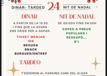 Altea encén la Nit de Nadal amb dinar, tardeo i festa fins a les 4 de la matinada el pròxim 24 de desembre Altea encén la Nit de Nadal amb dinar, tardeo i festa fins a les 4 de la matinada el pròxim 24 de desembre