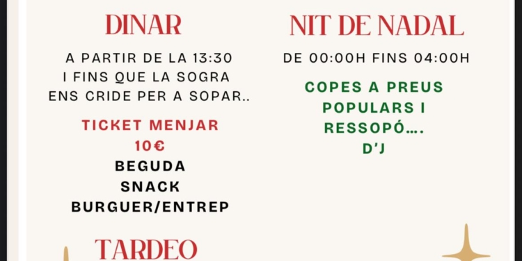 Altea encén la Nit de Nadal amb dinar, tardeo i festa fins a les 4 de la matinada el pròxim 24 de desembre Altea encén la Nit de Nadal amb dinar, tardeo i festa fins a les 4 de la matinada el pròxim 24 de desembre