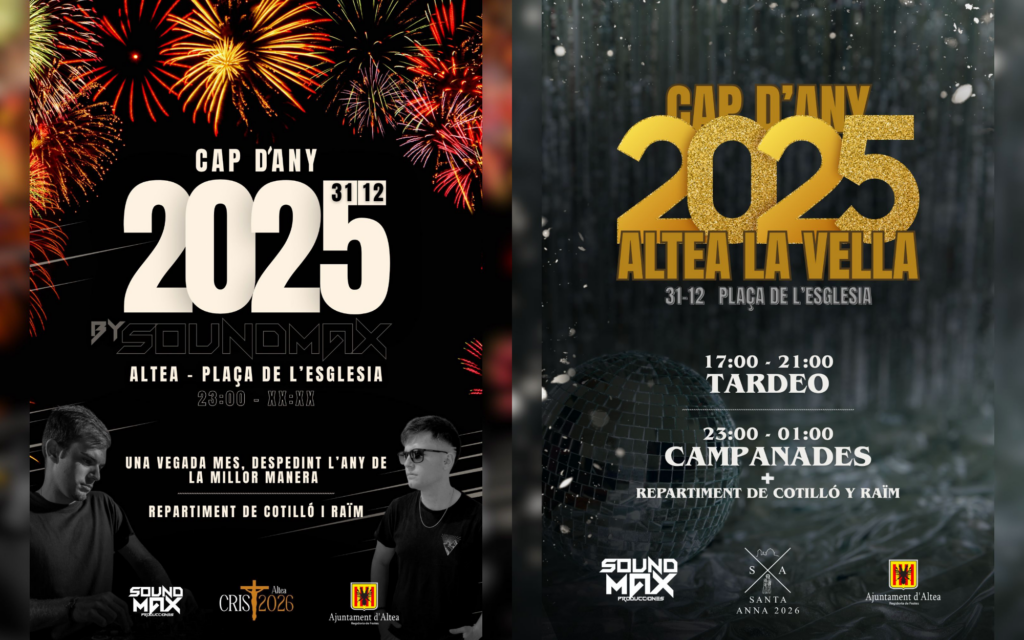 Cap d’Any en Altea: triple festa per a començar 2026