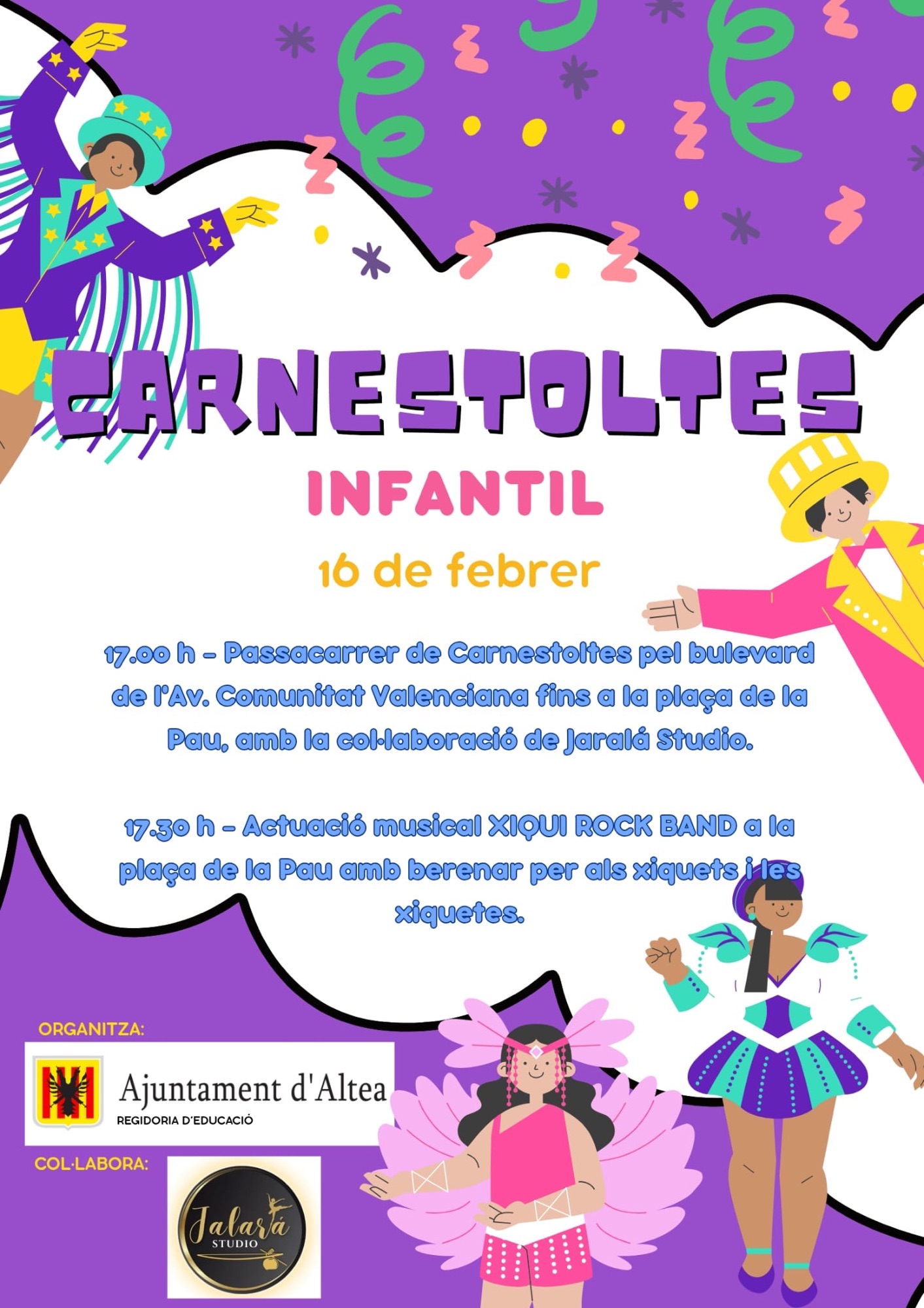 Desfilada, disc mòbil i berenar centren el Carnestoltes Infantil a Altea