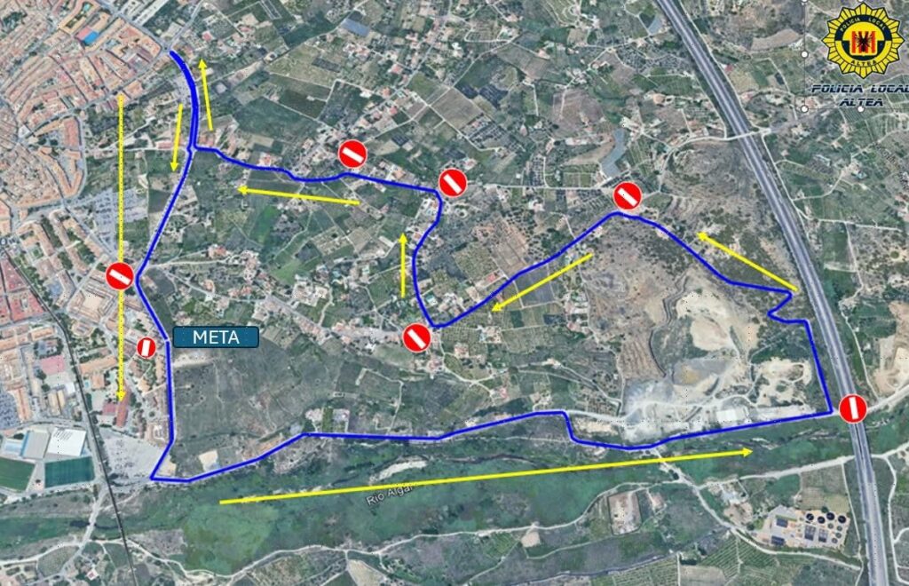 Talls de trànsit a Altea este divendres per la Volta Costablanca