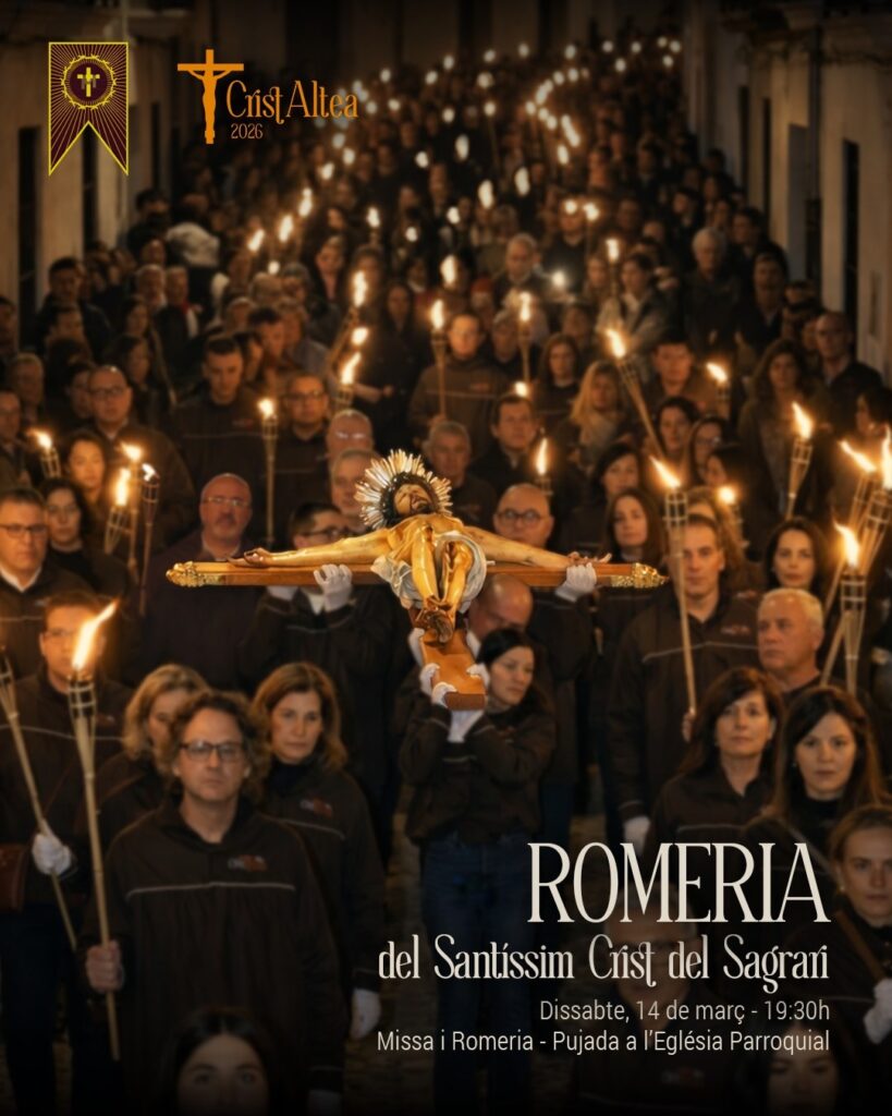 El Santíssim Crist del Sagrari torna a l’Església Parroquial amb la tradicional romeria este dissabte