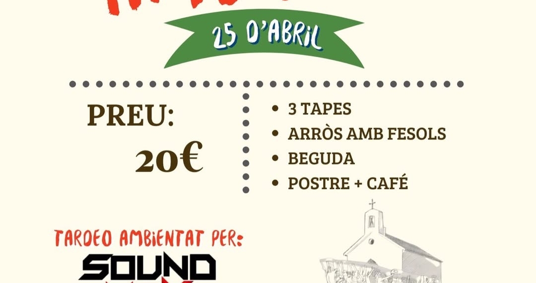 Arròs amb fesols i tardeo a l’Era de Sant Lluís el pròxim 25 d’abril