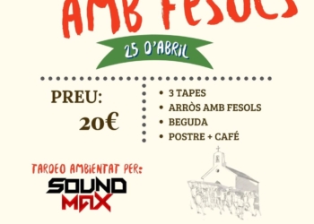 Arròs amb fesols i tardeo a l’Era de Sant Lluís el pròxim 25 d’abril