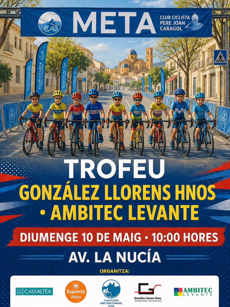 El ciclisme base pren protagonisme a Altea amb el Trofeu González Llorens Hnos & AMBITEC Levante
