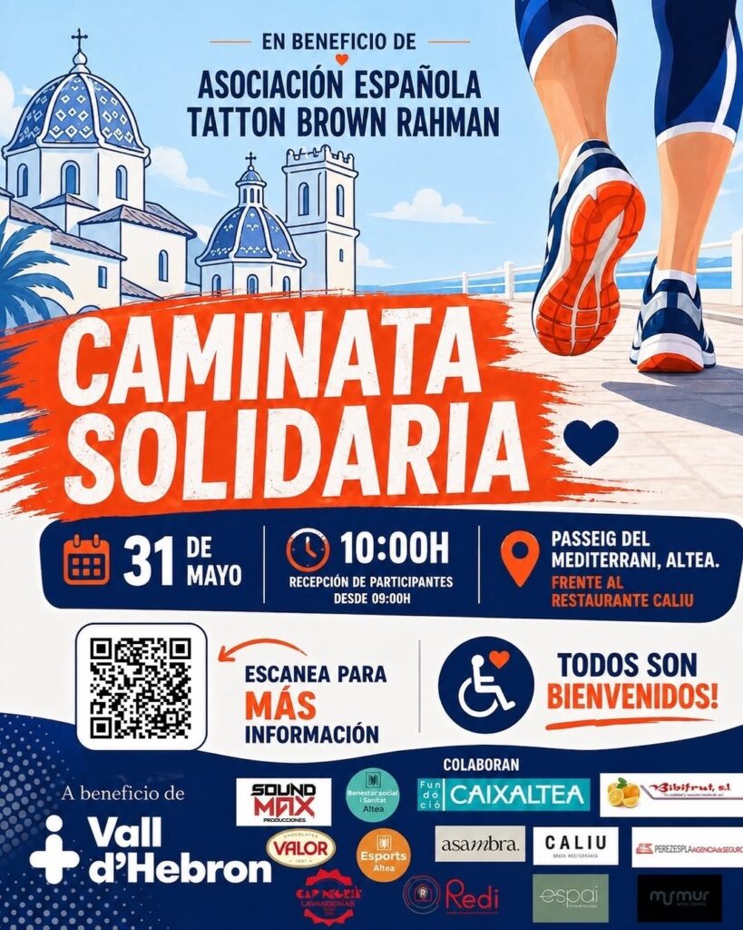 Altea acollirà una caminada solidària pel síndrome Tatton Brown Rahman el pròxim 31 de maig