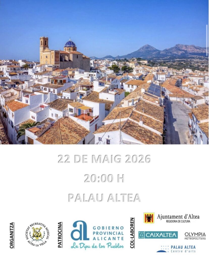 La Societat Recreativa Musical d’Altea la Vella torna al Palau Altea amb el Concert de la XXXI Campanya de Música als pobles