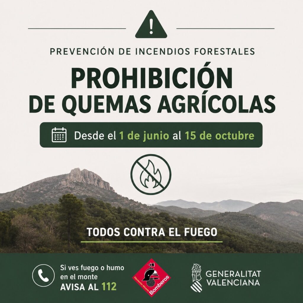 Protegir la muntanya és cosa de tots: el Consorci de Bombers recorda la prohibició de cremes agrícoles a partir del dilluns
