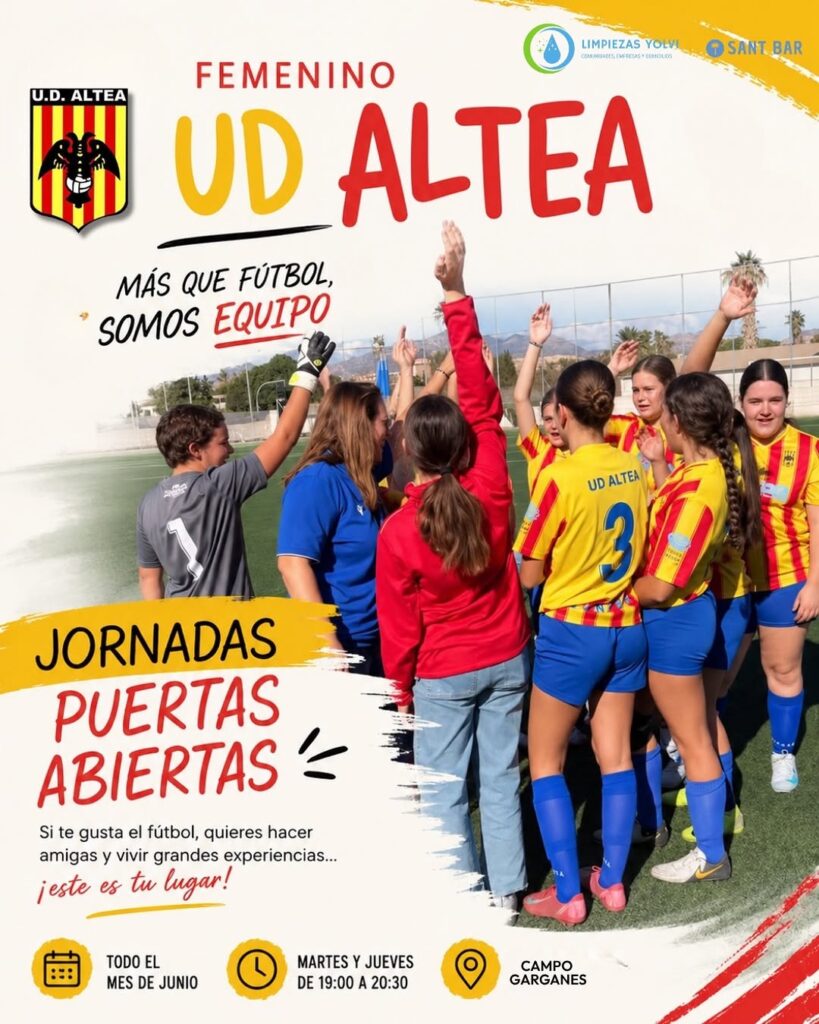 La UD Altea Femení obri les seues portes durant tot el mes de juny per a incorporar noves jugadores