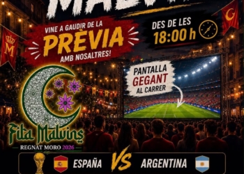 La Filà Malvins convida a viure la final del Mundial amb pantalla gegant al carrer