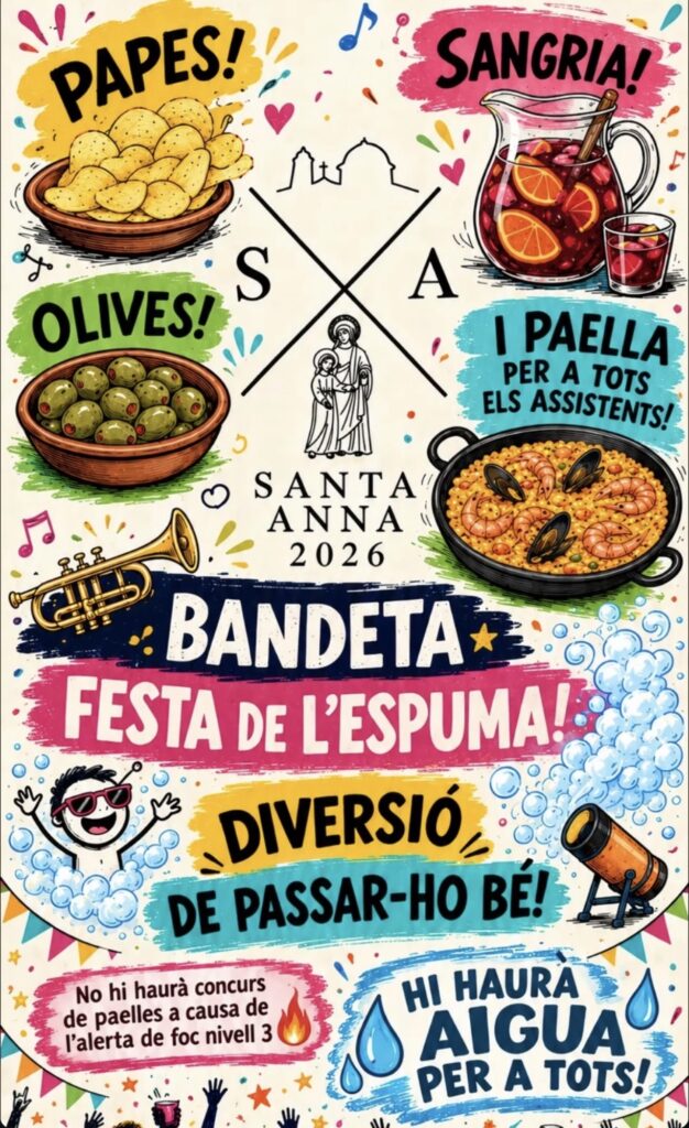 Santa Anna repartirà paella per a tots després de suspendre el concurs per l’alerta de risc d’incendis