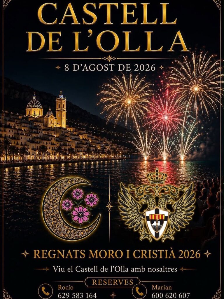 Els regnats Moro i Cristià 2026 organitzen un sopar i festa per a viure el Castell de l’Olla des d’un espai privilegiat Els regnats Moro i Cristià 2026 organitzen un sopar i festa per a viure el Castell de l’Olla des d’un espai privilegiat